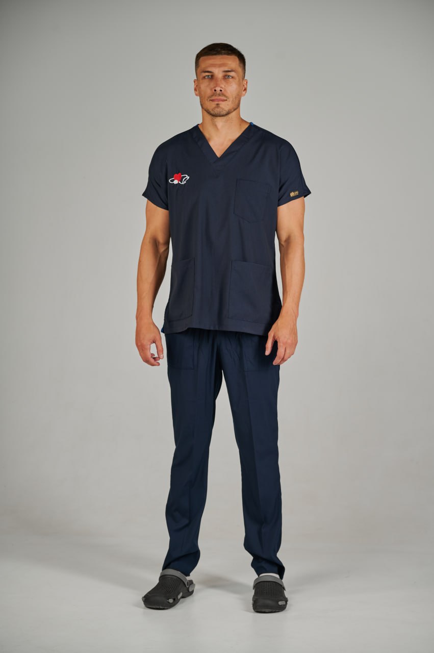 Костюм мужской Lycra Dr.Greys с вышивкой  Темно-синий (Lazivert) M